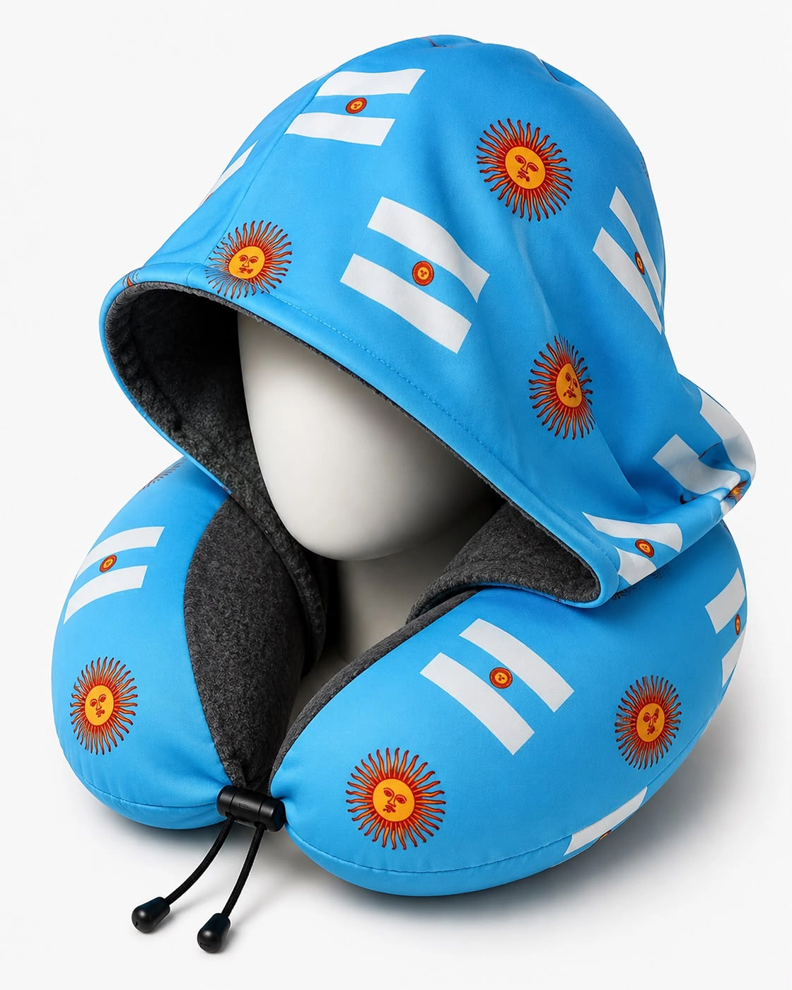Argentina 1 - Hooded Travel Neck Pillow with Memory Foam
