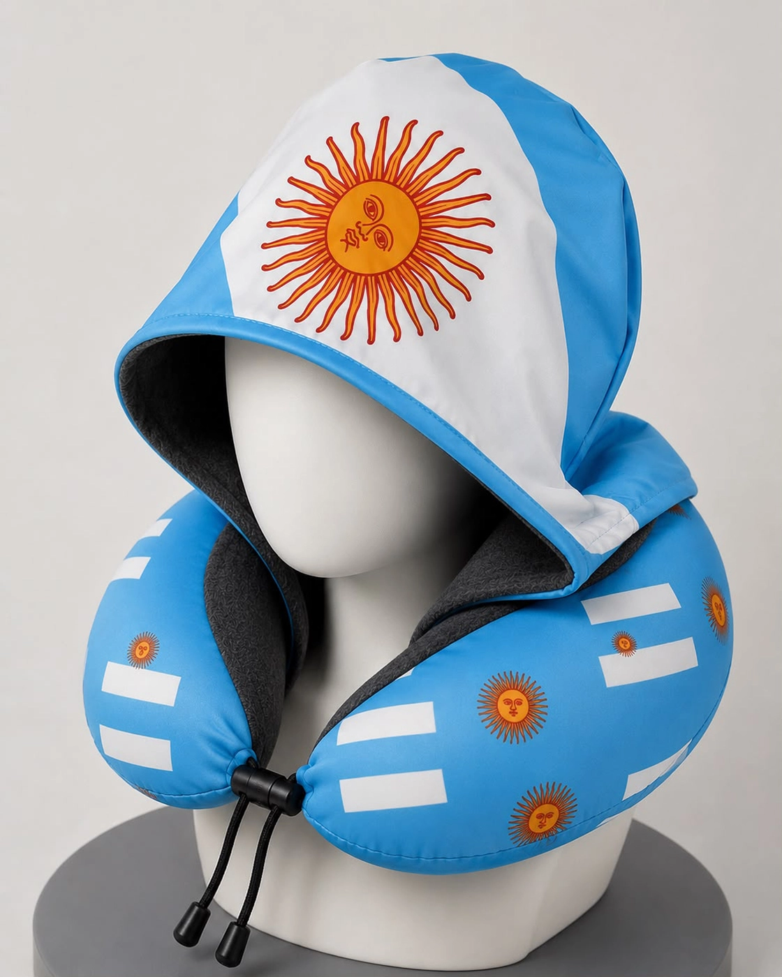 Argentina 2 - Hooded Travel Neck Pillow with Memory Foam
