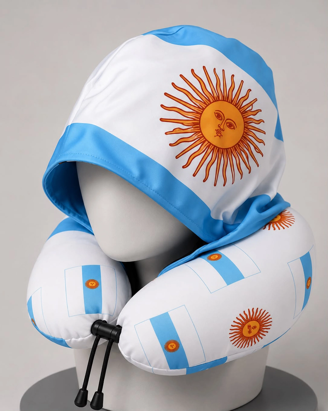 Argentina 3 - Hooded Travel Neck Pillow with Memory Foam