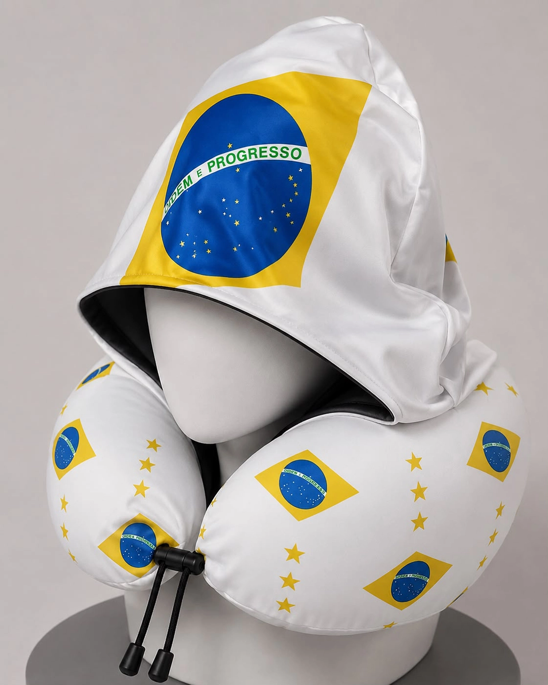 Brazil 3 - Hooded Travel Neck Pillow with Memory Foam