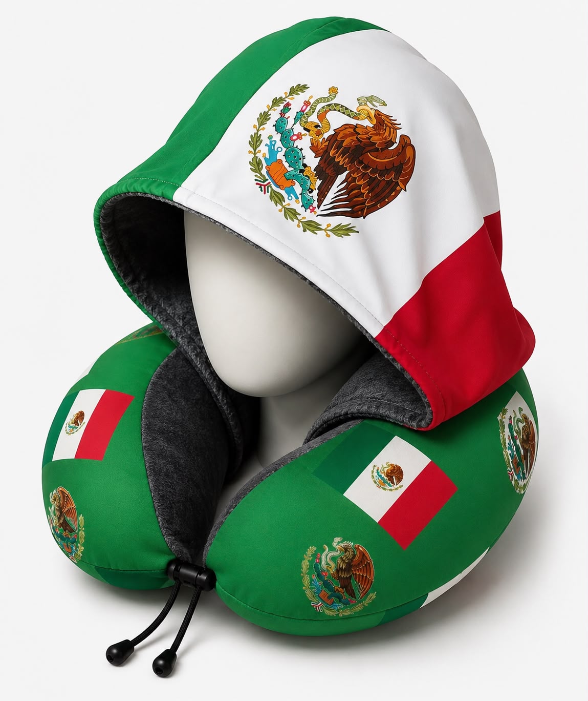 Mexico 1 - Hooded Travel Neck Pillow with Memory Foam