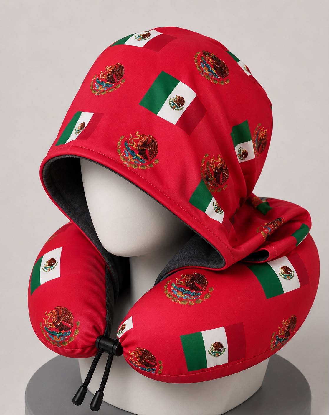 Mexico 2 - Hooded Travel Neck Pillow with Memory Foam