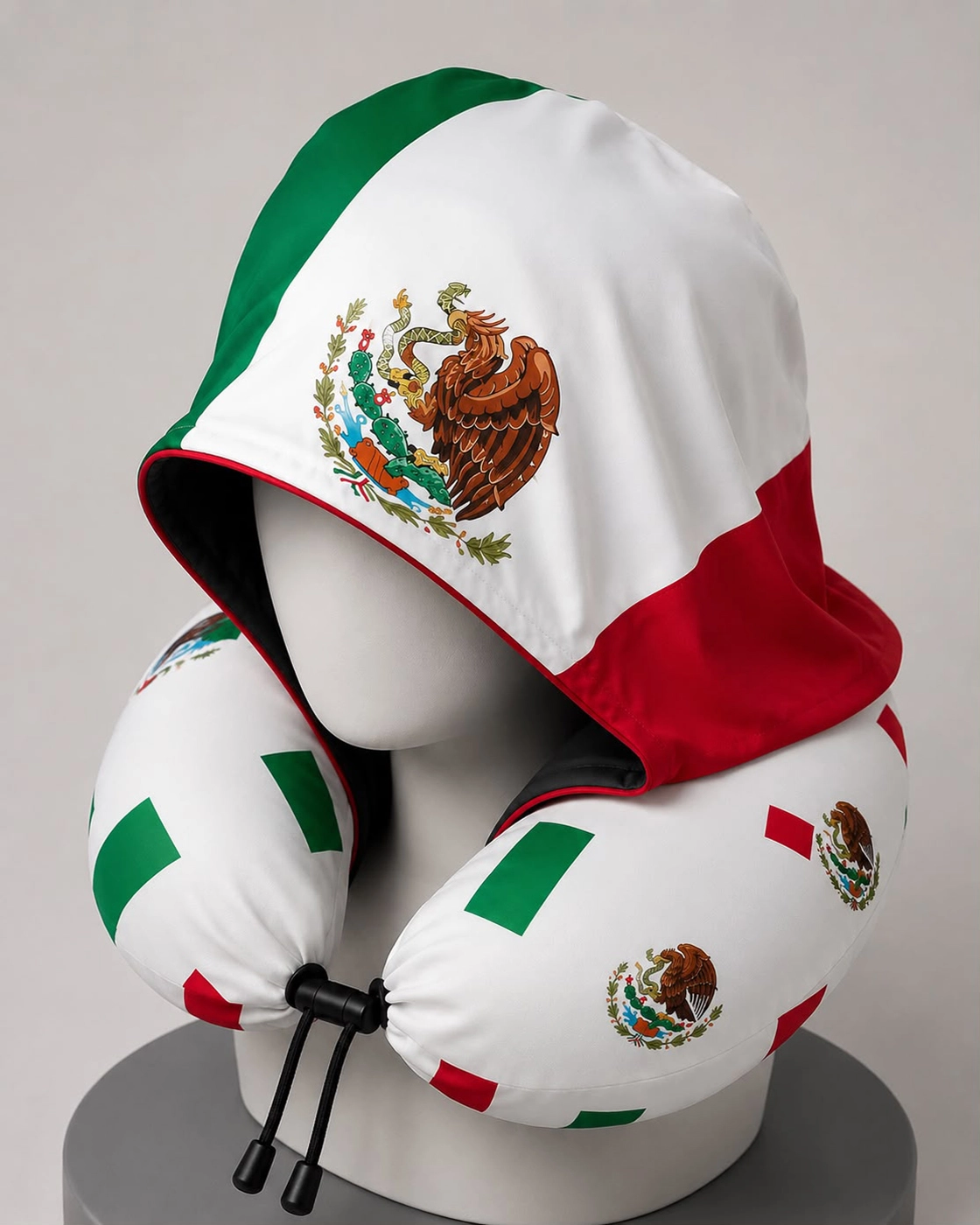 Mexico 4 - Hooded Travel Neck Pillow with Memory Foam